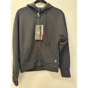 Spyder Active Women's Size Small Black Tri-Blend Zip Up Performance Hoodie NWT